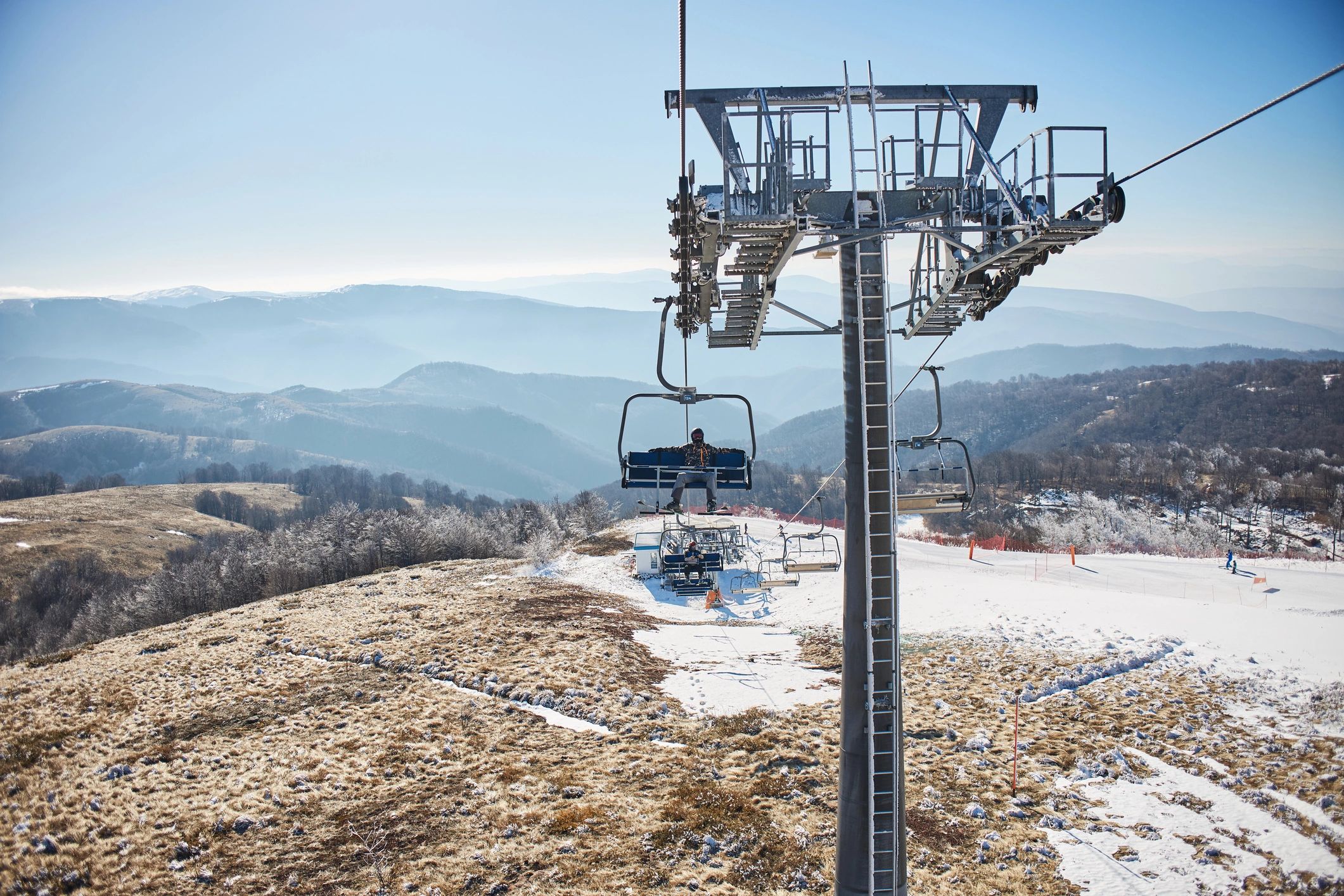 Ski lift at a winter resort